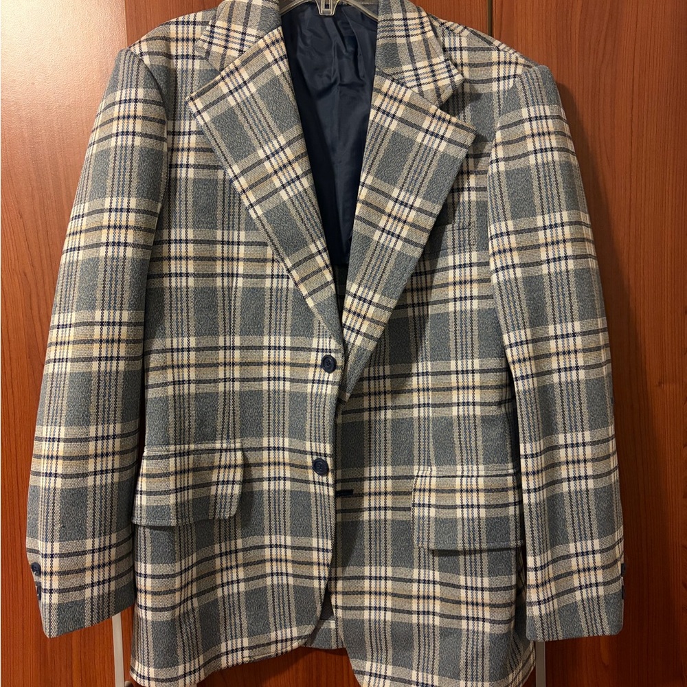 Classic Plaid Men's Blazer